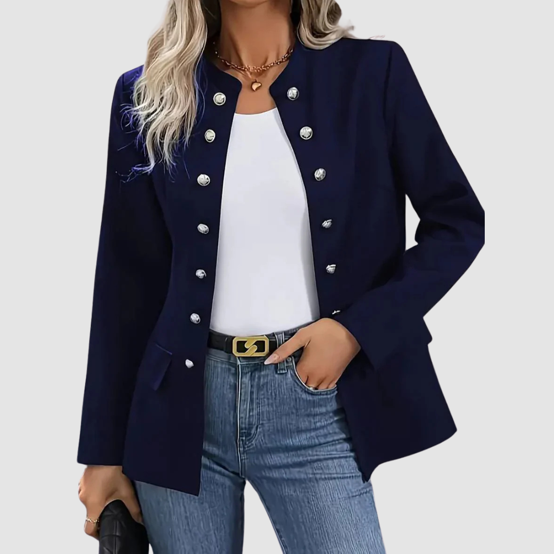 Marceline | Women's Military-Style Blazer with Double Button Rows