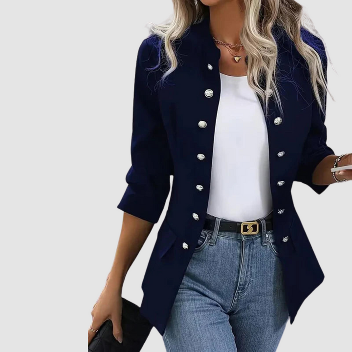 Marceline | Women's Military-Style Blazer with Double Button Rows