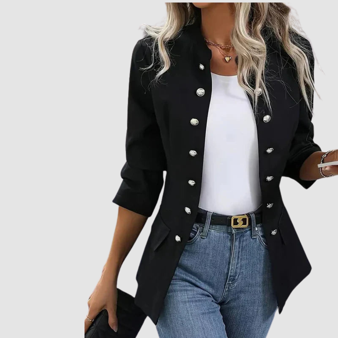 Marceline | Women's Military-Style Blazer with Double Button Rows