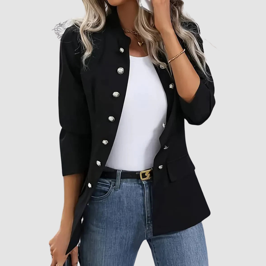 Marceline | Women's Military-Style Blazer with Double Button Rows