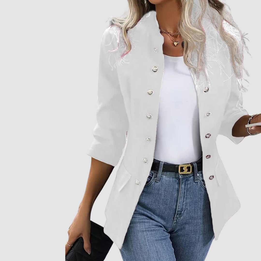 Marceline | Women's Military-Style Blazer with Double Button Rows