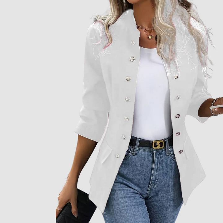 Marceline | Women's Military-Style Blazer with Double Button Rows