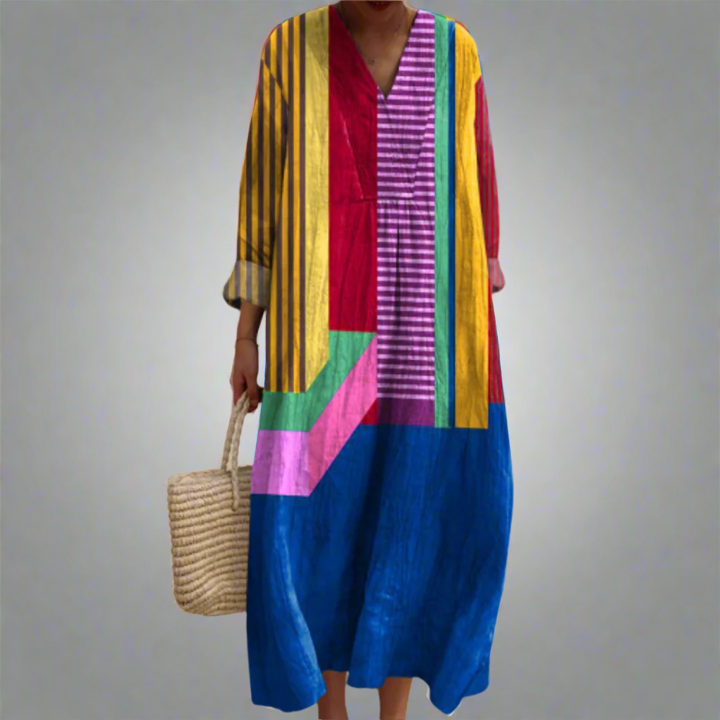 Olivia | Colour Block Breezy Maxi Dress