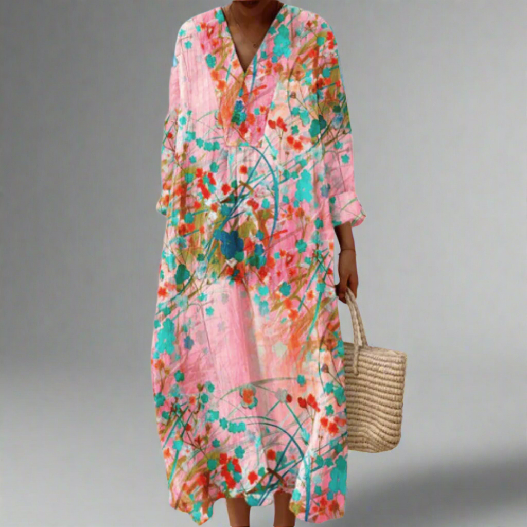 Lily | Soft Blush Floral Flow Dress