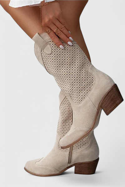 Clara | Modern Cowboy Boots with Side Zip