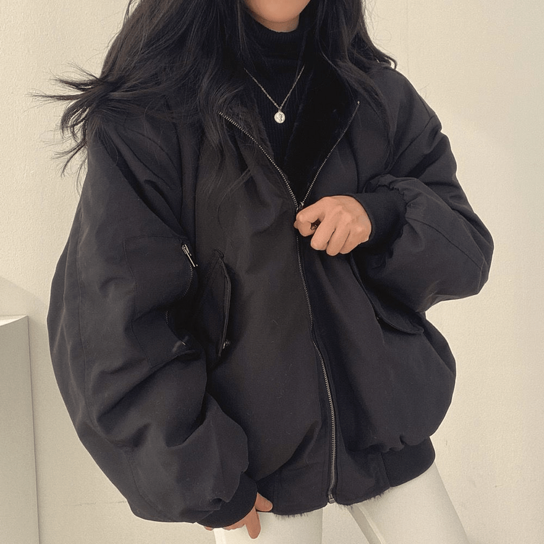 Women's Zip-Up Winter Jacket with Warm Lining