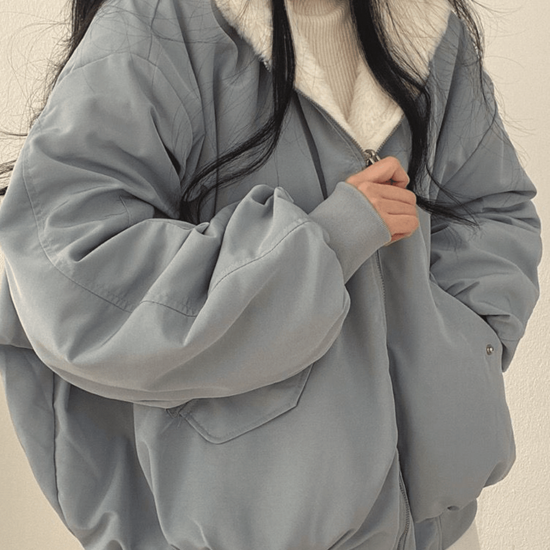 Women's Zip-Up Winter Jacket with Warm Lining