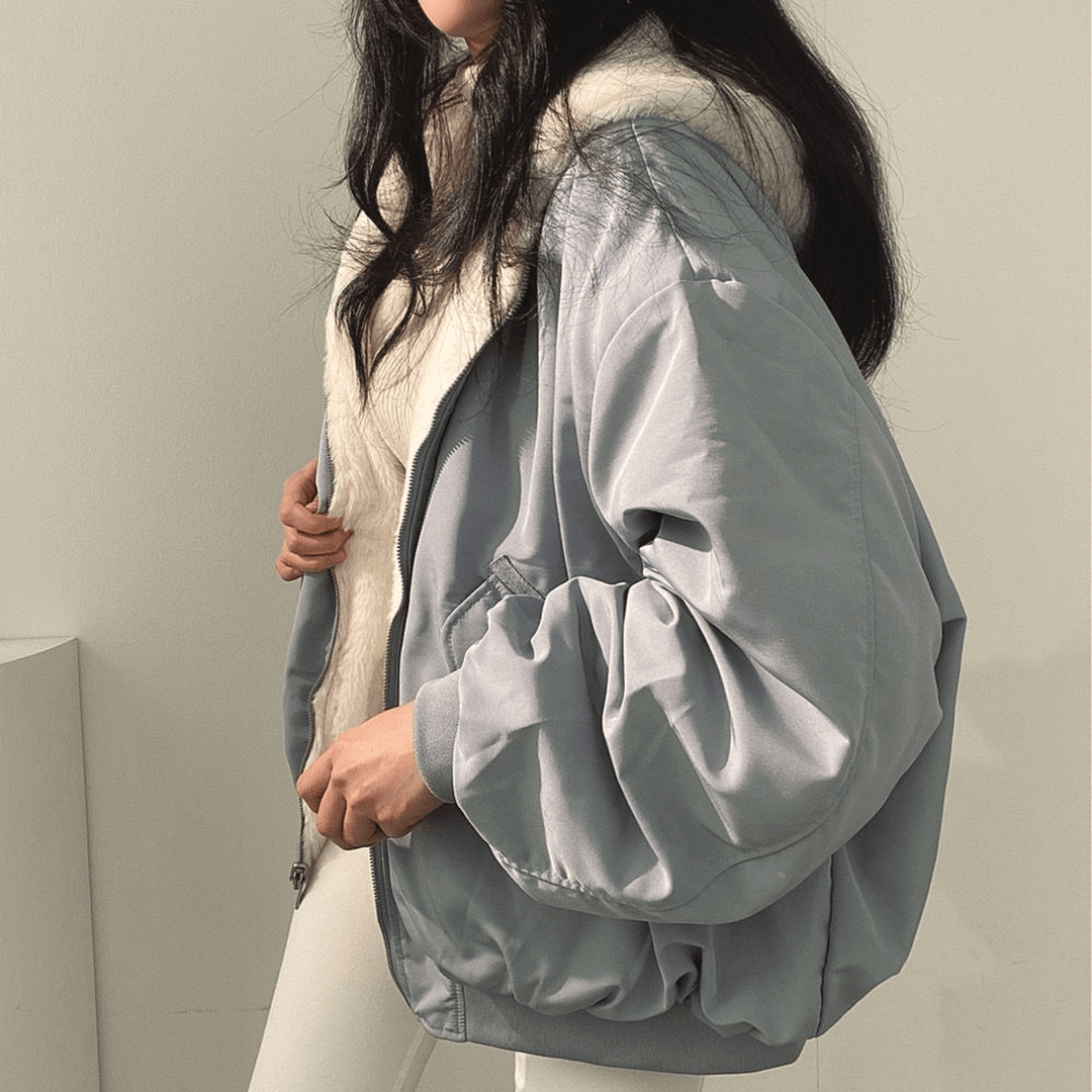 Women's Zip-Up Winter Jacket with Warm Lining