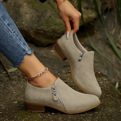 Sophie | SleekShield Zip-Up Ankle Boots