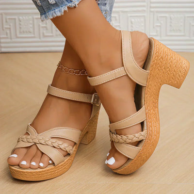 Isabella | Braided Strap Platform Sandals