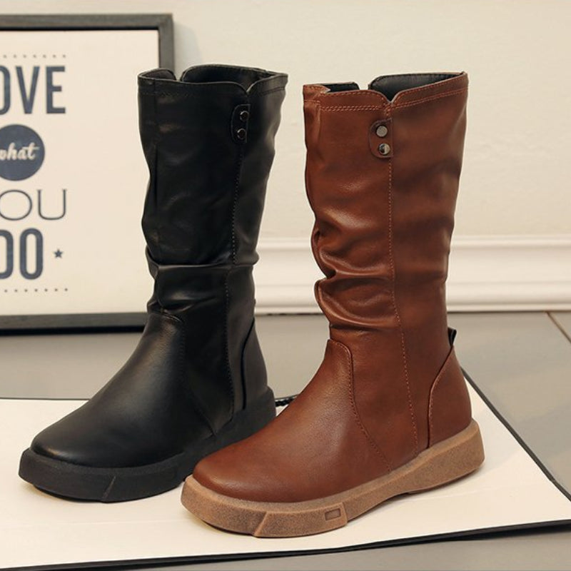 Sophie | Waterproof Vegan Leather Boots with Zipper