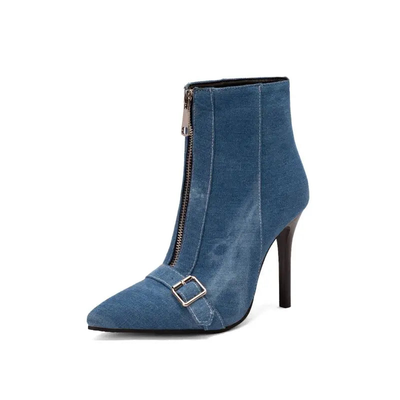 Sophie | Denim Buckle Bootie