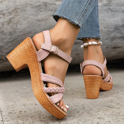 Isabella | Braided Strap Platform Sandals