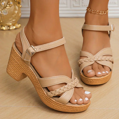Isabella | Braided Strap Platform Sandals