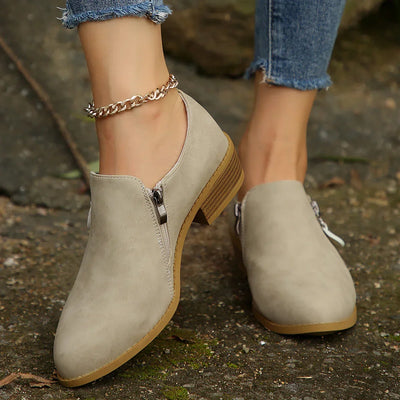 Sophie | SleekShield Zip-Up Ankle Boots