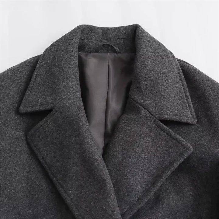 Annemarie | Women's Oversized Double-Breasted Coat with Wide Lapel