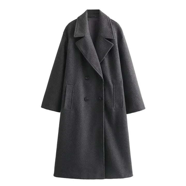 Annemarie | Women's Oversized Double-Breasted Coat with Wide Lapel