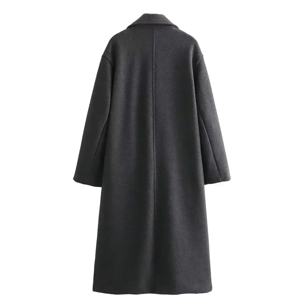 Annemarie | Women's Oversized Double-Breasted Coat with Wide Lapel