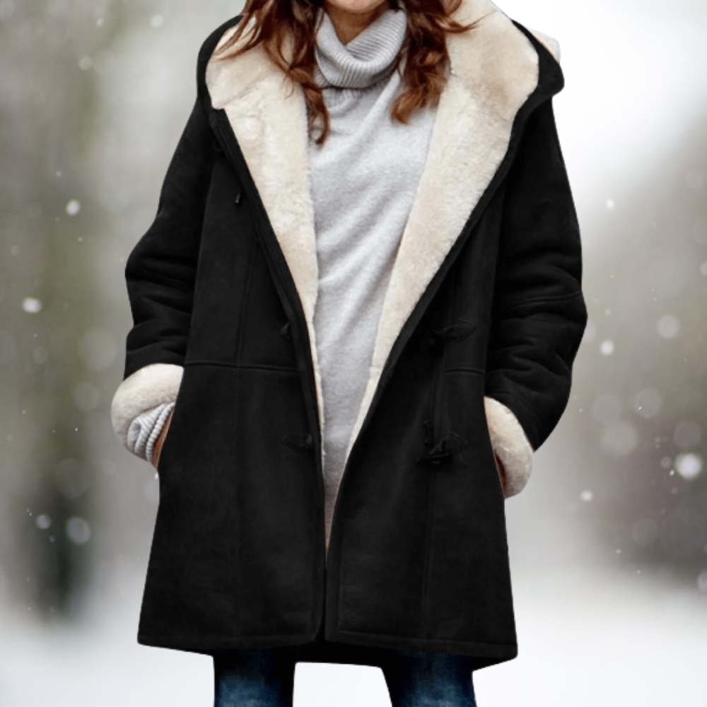 Bastienne | Women's Hooded Zip Coat with Pile Lining