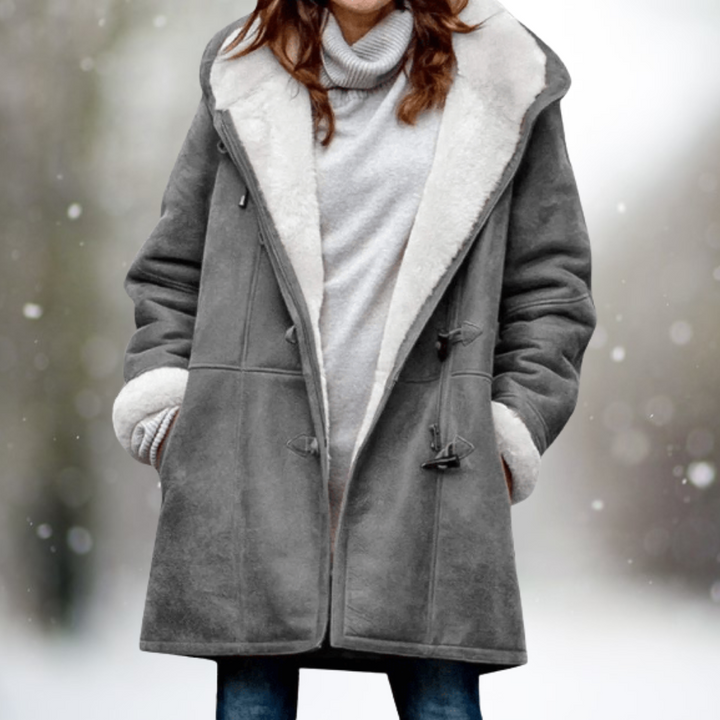 Bastienne | Women's Hooded Zip Coat with Pile Lining