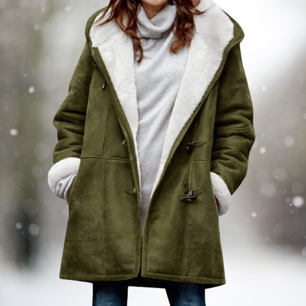 Bastienne | Women's Hooded Zip Coat with Pile Lining