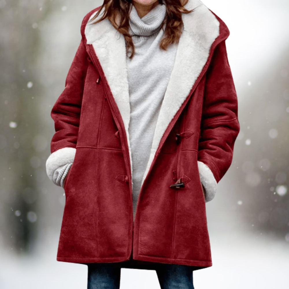 Bastienne | Women's Hooded Zip Coat with Pile Lining