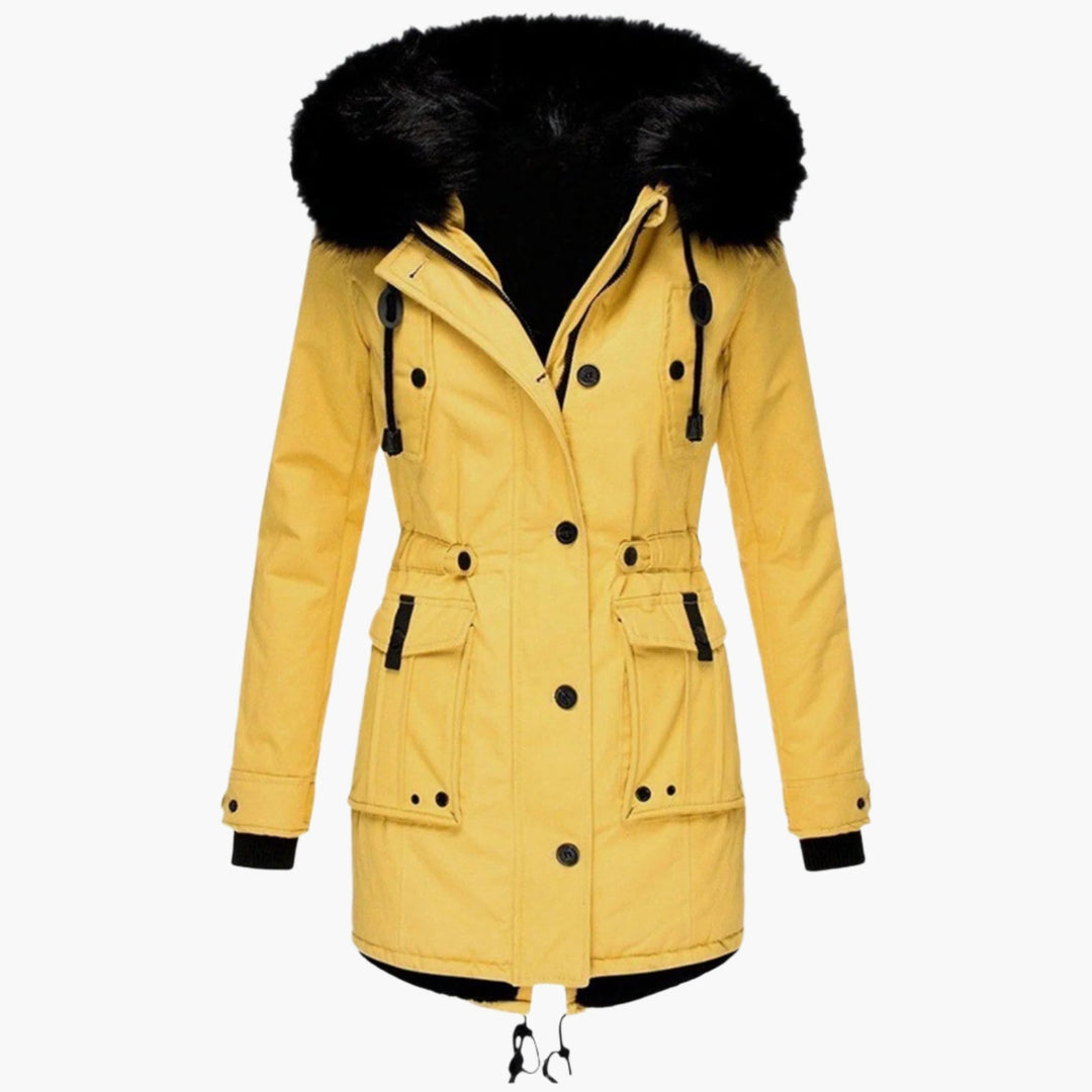 Women's Thick Hooded Parka Coat with Cold Weather Insulation