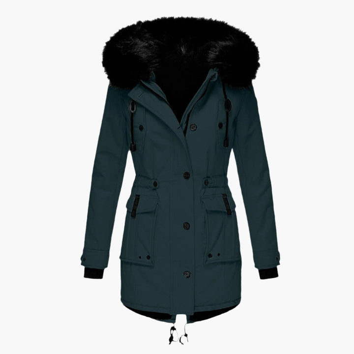 Women's Thick Hooded Parka Coat with Cold Weather Insulation