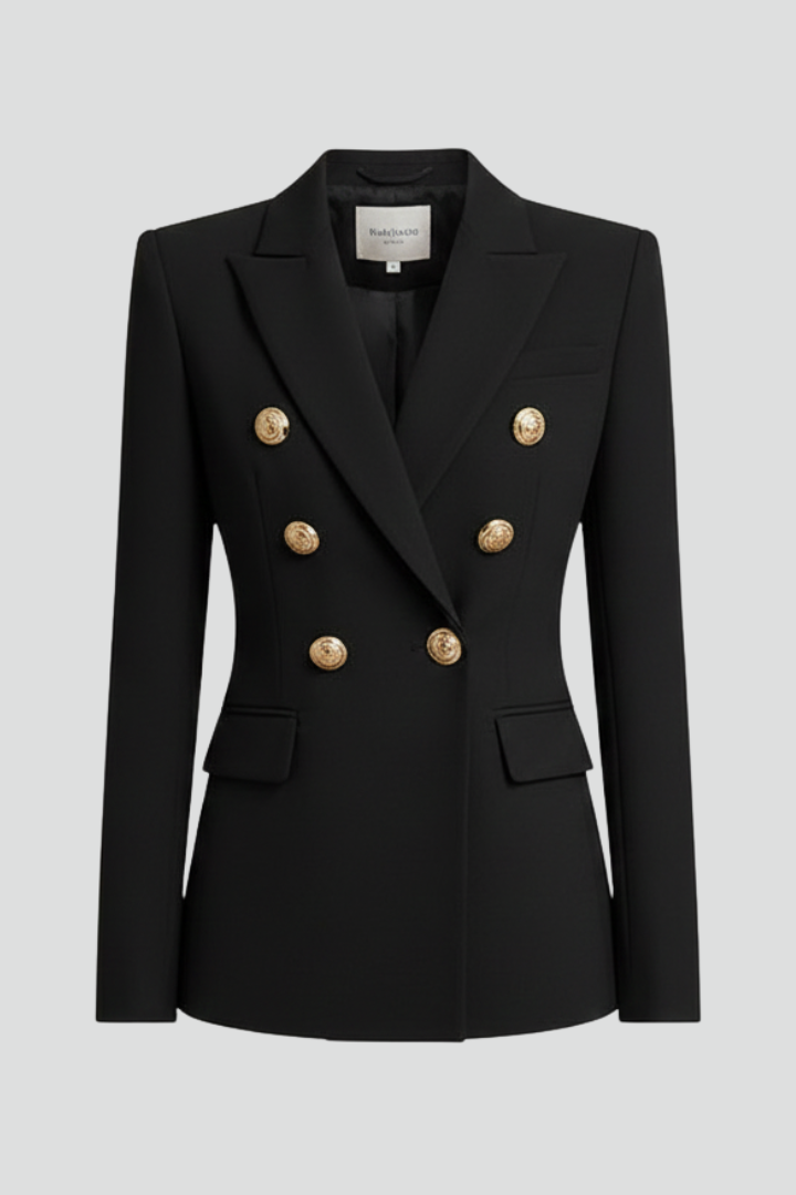Sidonie | Women's Double-Breasted Blazer with Gold-Tone Buttons