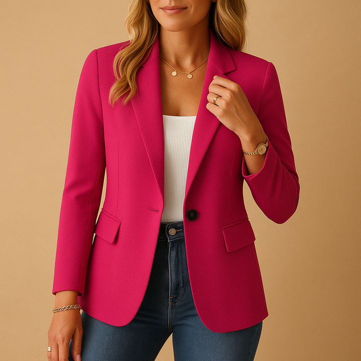 Women's Fitted Blazer with Tailored Stretch Design