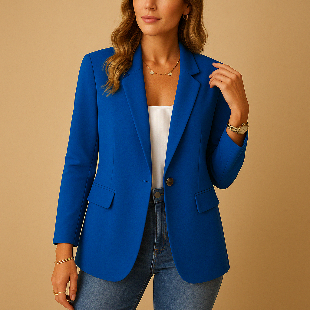 Women's Fitted Blazer with Tailored Stretch Design