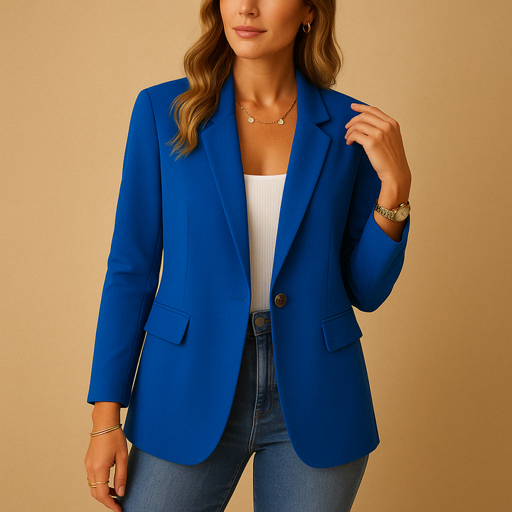 Women's Fitted Blazer with Tailored Stretch Design