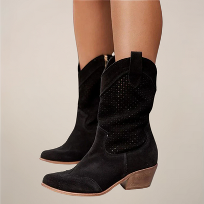 Clara | Women’s Perforated Western Mid-Calf Boots