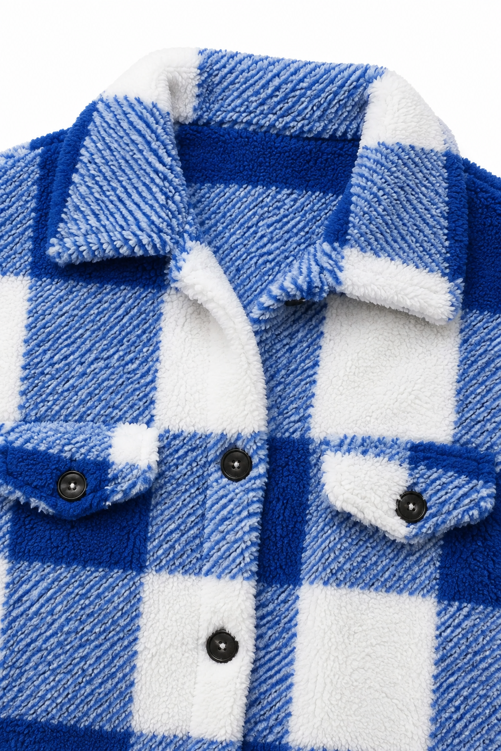 Colombe | Women's Buffalo Check Overshirt Jacket with Chest Pockets