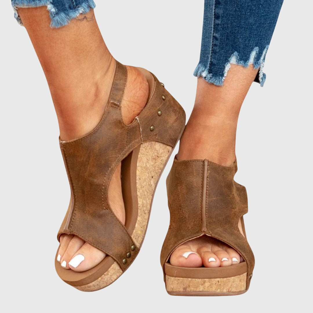 Adela | Women's Cushioned Lightweight Wedge Sandals