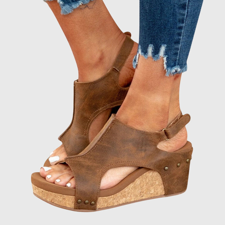 Adela | Women's Cushioned Lightweight Wedge Sandals