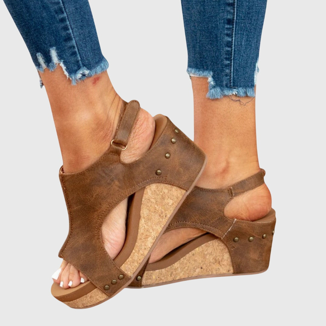 Adela | Women's Cushioned Lightweight Wedge Sandals