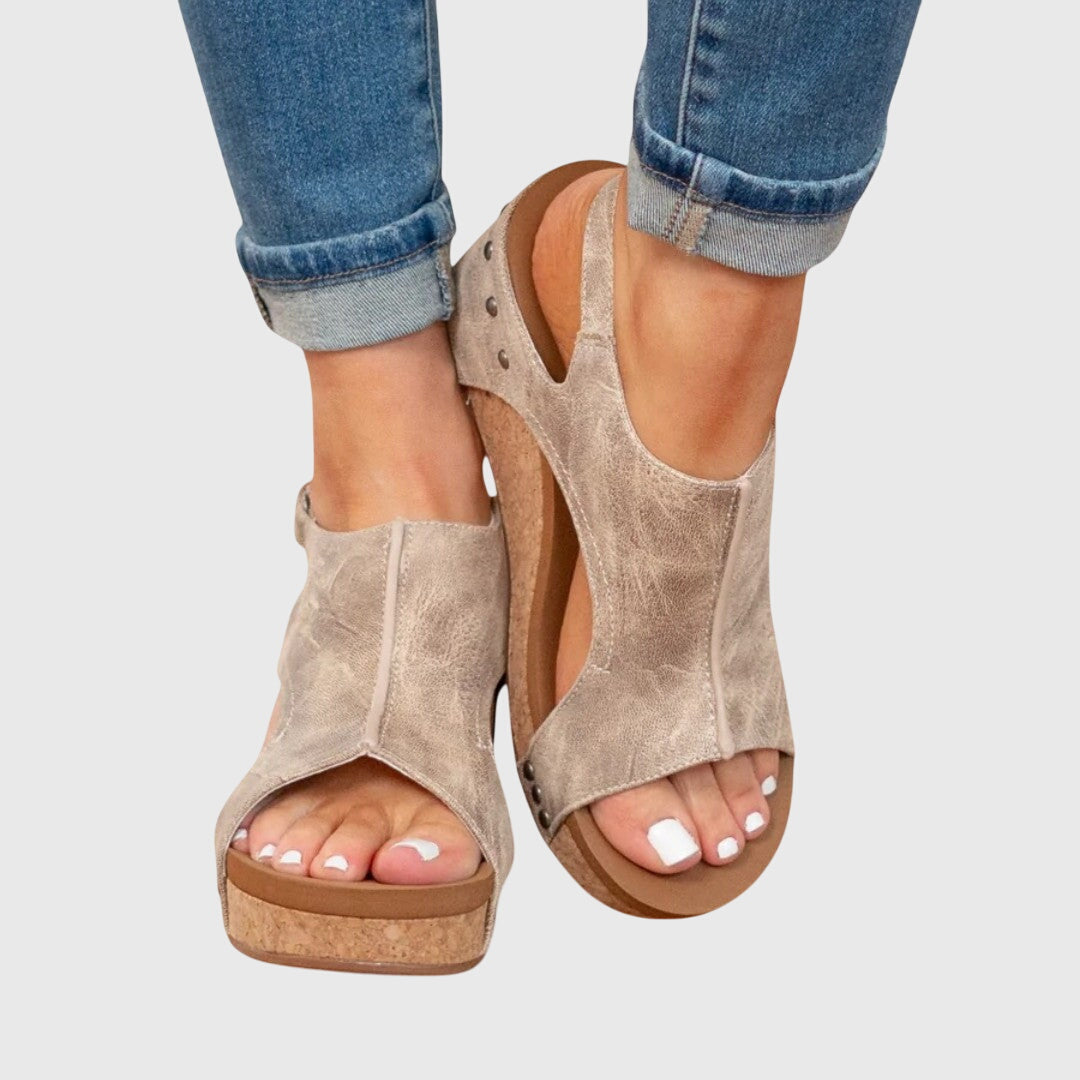 Adela | Women's Cushioned Lightweight Wedge Sandals