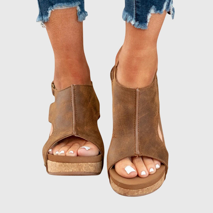 Adela | Women's Cushioned Lightweight Wedge Sandals