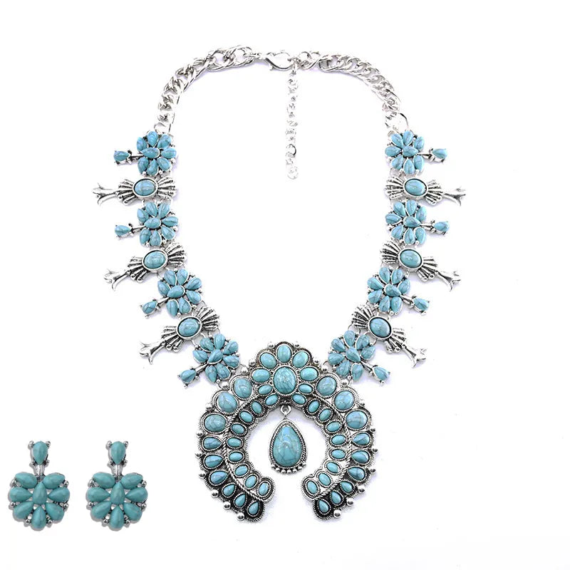 Aigline | Women's Stone Set Necklace and Earrings