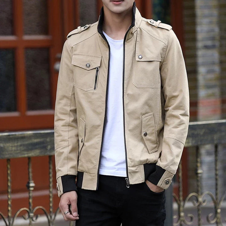 Alban | Men's Military Overshirt Jacket with Epaulettes