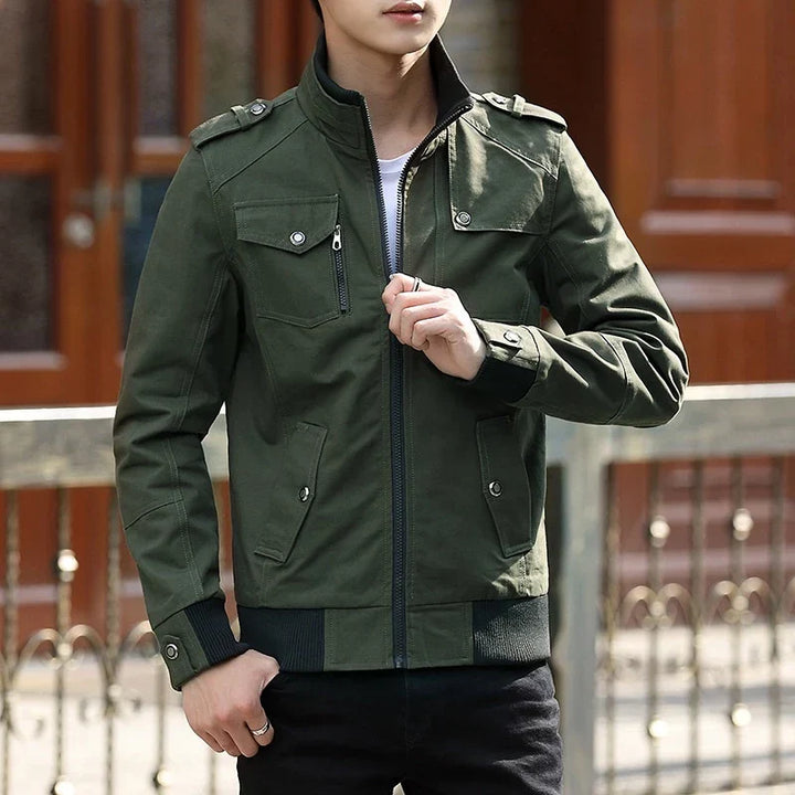 Alban | Men's Military Overshirt Jacket with Epaulettes