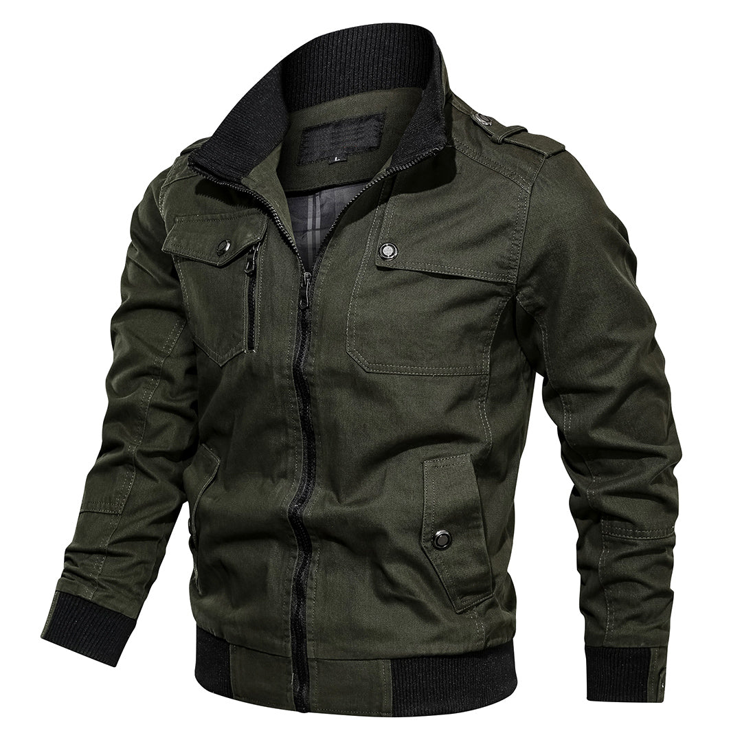 Alban | Men's Military Overshirt Jacket with Epaulettes