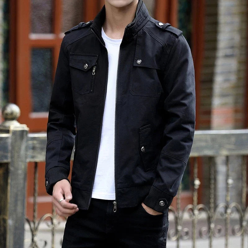 Alban | Men's Military Overshirt Jacket with Epaulettes