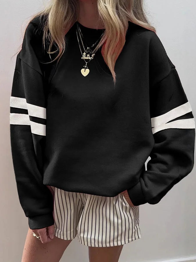 Albane | Women's Sleeve Stripe Sweatshirt