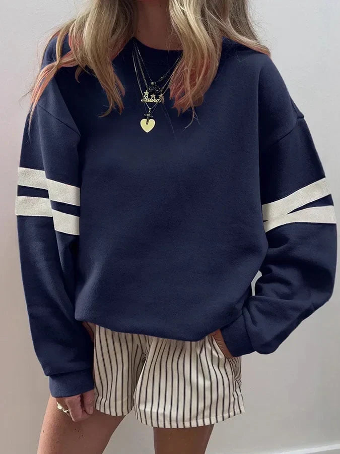 Albane | Women's Sleeve Stripe Sweatshirt