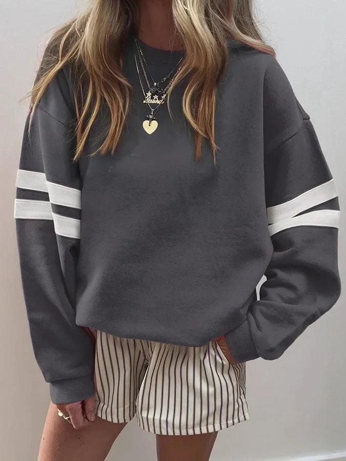 Albane | Women's Sleeve Stripe Sweatshirt