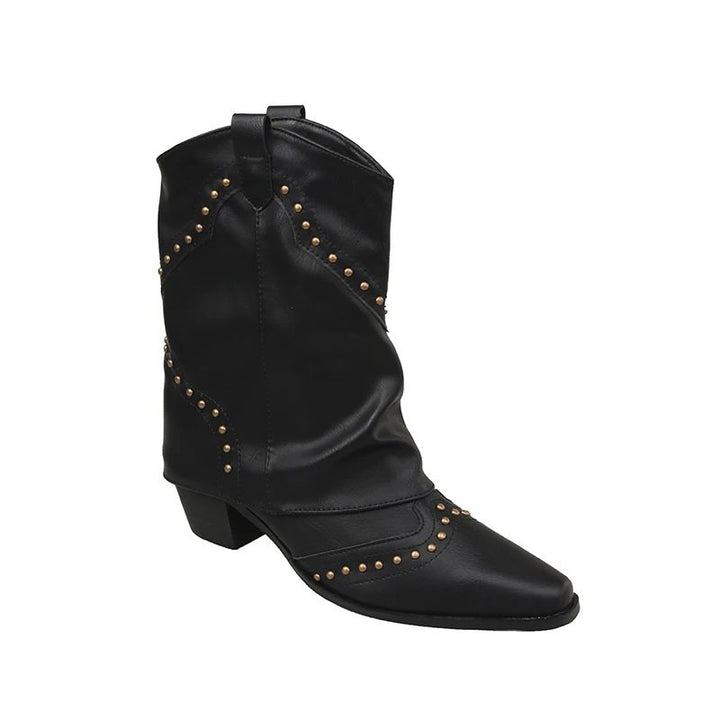 Angeline | Women's Western Ankle Boots with Stud Detail