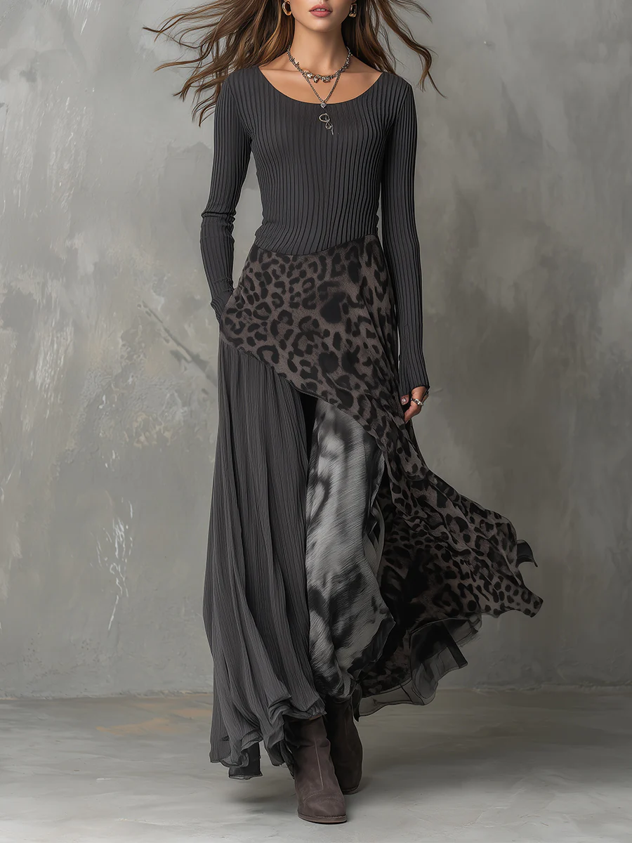 Arabella | Women's Striped Irregular-Hem Boho Maxi Dress