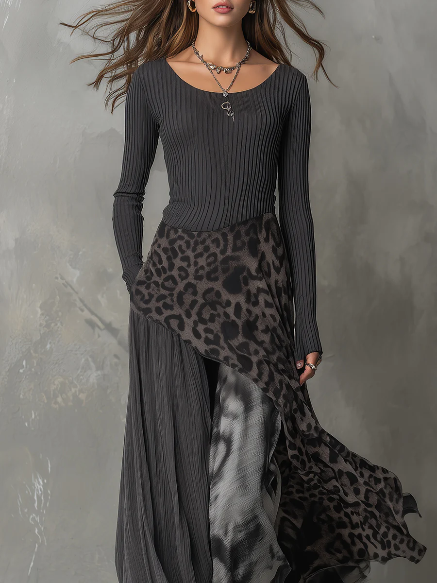 Arabella | Women's Striped Irregular-Hem Boho Maxi Dress